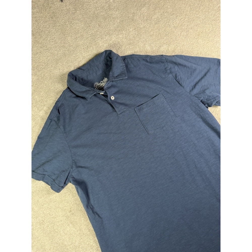 Southern Tide Men`s Sun Farer Polo Shirt Size Medium Faded Blue Pocket Skipjack